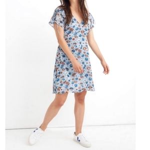 Madewell Open back Wildflower garden mini dress with women's size 6